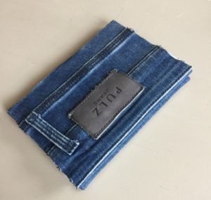 pulz jeans, denim notebook, notebook, genbrug, bæredygtighed